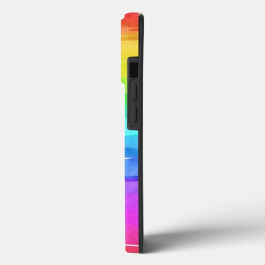 Abstracte Waterverf gekleurde strips regenboog Case-Mate iPhone Case (Achterkant / Links)