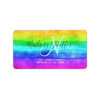 Abstracte Waterverf gekleurde strips regenboog.