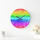 Abstracte Waterverf gekleurde strips regenboog Grote Klok (Huis)