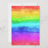 Abstracte Waterverf gekleurde strips regenboog. Kaart (Achterkant)