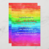 Abstracte Waterverf gekleurde strips regenboog. Kaart (Voorkant / Achterkant)