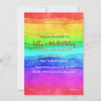 Abstracte Waterverf gekleurde strips regenboog.