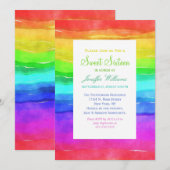 Abstracte Waterverf gekleurde strips regenboog. Kaart (Voorkant / Achterkant)