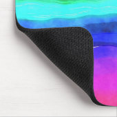 Abstracte Waterverf gekleurde strips regenboog Muismat (Hoek)