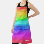 Abstracte Waterverf gekleurde strips regenboog Schort (Insitu)