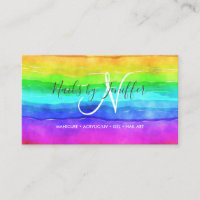 Abstracte Waterverf gekleurde strips regenboog.