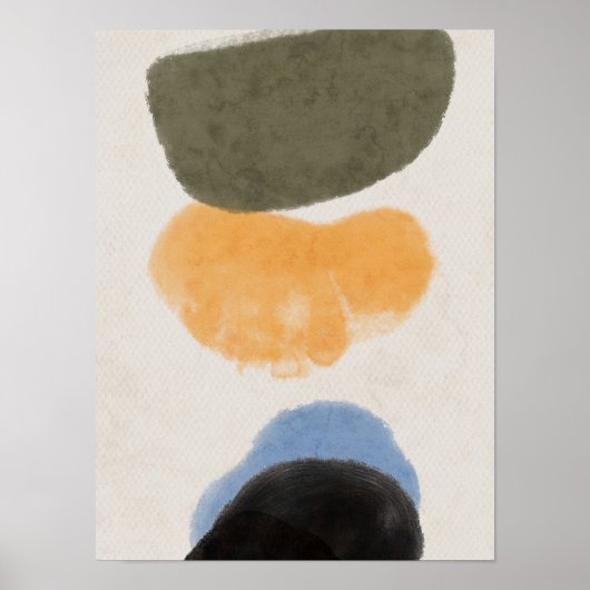 Abstracte Waterverf geometrisch, Abstract, minimaa Poster (Voorkant)