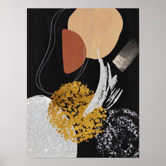 Abstracte Waterverf geometrisch, Abstract, minimaa Poster (Voorkant)