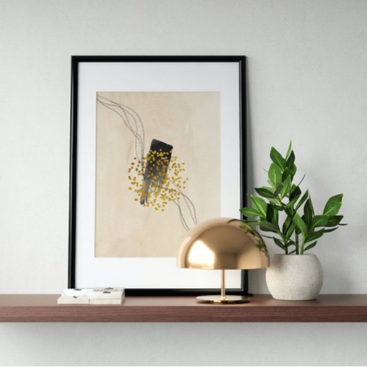 Abstracte Waterverf geometrisch, Abstract, minimaa Poster