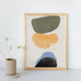 Abstracte Waterverf geometrisch, Abstract, minimaa Poster