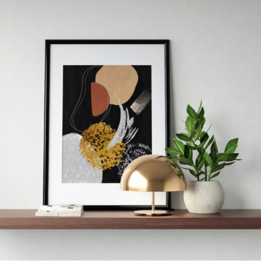 Abstracte Waterverf geometrisch, Abstract, minimaa Poster