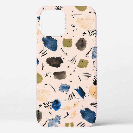 Abstracte Waterverf: geometrisch inktpatroon. Case-Mate iPhone Case (Achterkant)