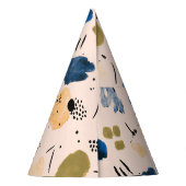 Abstracte Waterverf: geometrisch inktpatroon. Feesthoedjes (Achterkant)