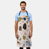 Abstracte Waterverf: geometrisch inktpatroon. Schort (Gedragen)