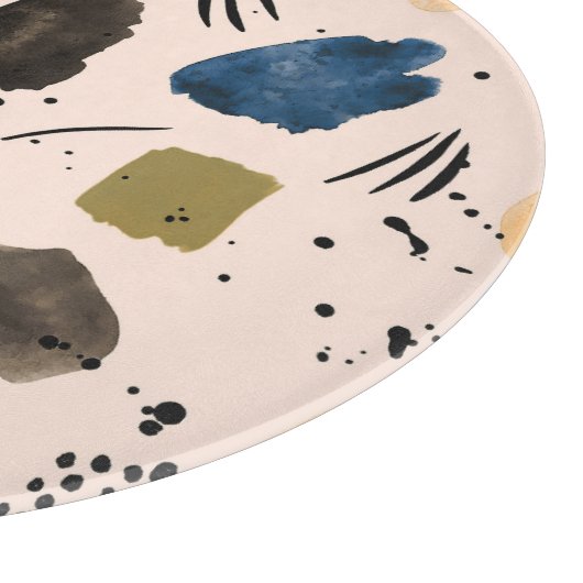 Abstracte Waterverf: geometrisch inktpatroon. Snijplank (Hoek)