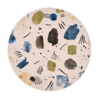 Abstracte Waterverf: geometrisch inktpatroon. Snijplank