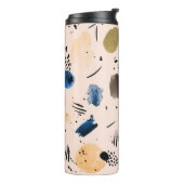 Abstracte Waterverf: geometrisch inktpatroon. Thermosbeker (Gedraaid links)