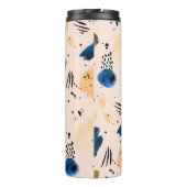 Abstracte Waterverf: geometrisch inktpatroon. Thermosbeker (Achterkant)