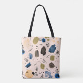 Abstracte Waterverf: geometrisch inktpatroon. Tote Bag (Achterkant)