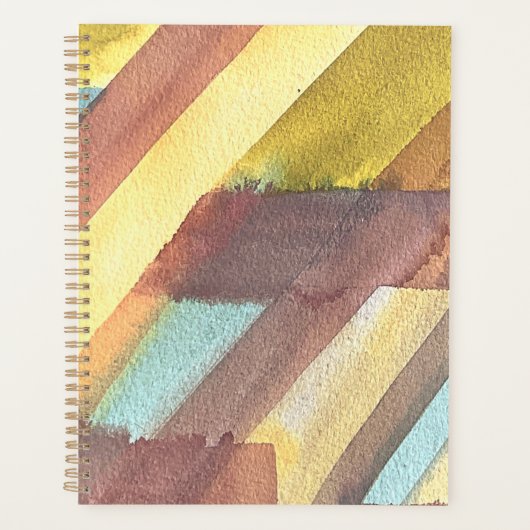 Abstracte waterverf geometrische achtergrond planner (Voorkant)