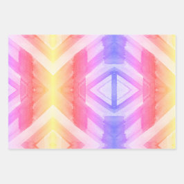 Abstracte waterverf geometrische achtergrondomhull inpakpapier vel