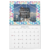 Abstracte Waterverf Geometrische één foto per maan Kalender (Mar 2026)