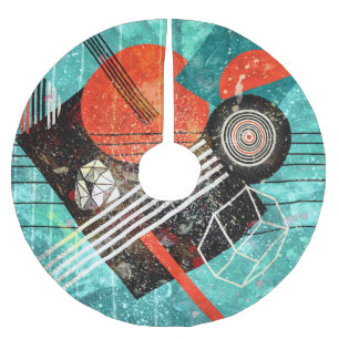 Abstracte waterverf, geometrische kleurrijke vorme kerstboom rok