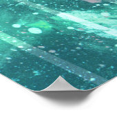 Abstracte waterverf, geometrische kleurrijke vorme poster (Hoek)