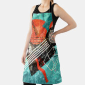 Abstracte waterverf, geometrische kleurrijke vorme schort (Insitu)