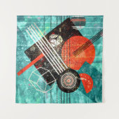 Abstracte waterverf, geometrische kleurrijke vorme wandkleed (Voorkant (horizontaal))