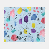 Abstracte Waterverf geometrische vormen patroon Fleece Deken (Voorkant (Horizontaal))