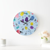 Abstracte Waterverf geometrische vormen patroon Grote Klok (Huis)