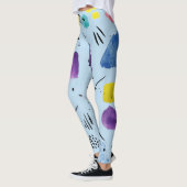 Abstracte Waterverf geometrische vormen patroon Leggings (Links)
