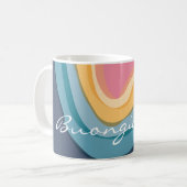 Abstracte Waterverf Gepersonaliseerd Koffiemok (Voorkant links)