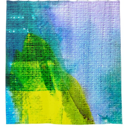 Abstracte waterverf geschilderd backgrondabstract, douchegordijn (Voorkant)