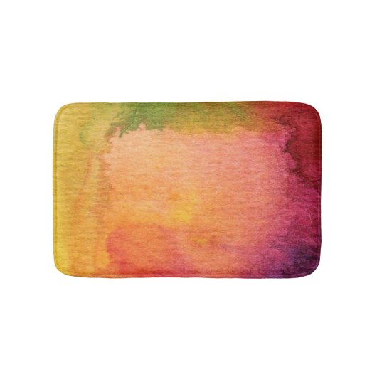 Abstracte waterverf geschilderde achtergrond badmat (Voorkant)