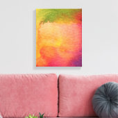 Abstracte waterverf geschilderde achtergrond canvas afdruk (Insitu (Woonkamer))