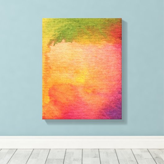 Abstracte waterverf geschilderde achtergrond canvas afdruk (Insitu (Houten vloer))