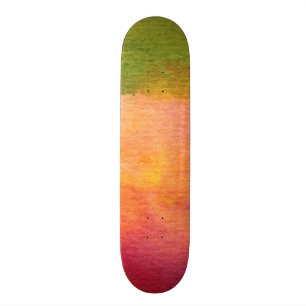 Abstracte waterverf geschilderde achtergrond skateboard