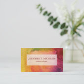 Abstracte waterverf geschilderde achtergrond visitekaartje (Staand voorkant)