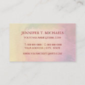 Abstracte waterverf geschilderde achtergrond visitekaartje (Achterkant)