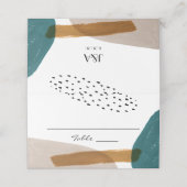 Abstracte Waterverf Gevouwen Plaats Kaart Plaatskaartje (Buitenkant ongevouwen)