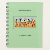 Abstracte, Waterverf Geweldige break dance ritme Planner (Voorkant)