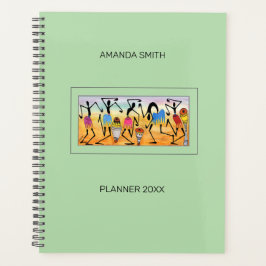 Abstracte, Waterverf Geweldige break dance ritme Planner