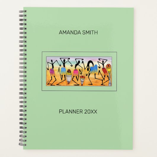 Abstracte, Waterverf Geweldige break dance ritme Planner (Voorkant)