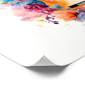 abstracte waterverf gitaar digitale kunst poster (Hoek)