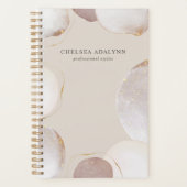 Abstracte waterverf glinsterende luxe elegante gou planner (Voorkant)