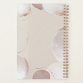 Abstracte waterverf glinsterende luxe elegante gou planner (Achterkant)