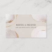 Abstracte Waterverf Glittering Luxury Elegant Gold Aanbevelingskaartje (Voorkant)