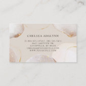 Abstracte Waterverf Glittering Luxury Elegant Gold Afsprakenkaartje (Achterkant)